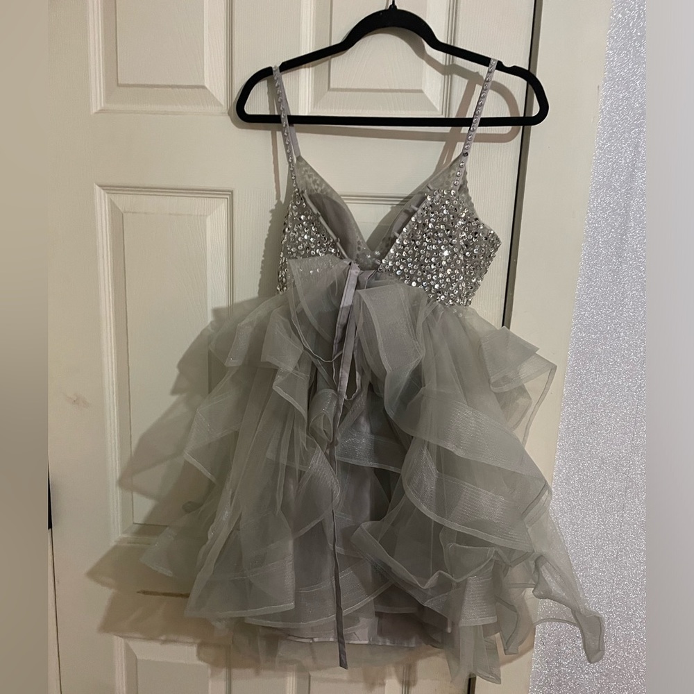 Tulle Short Homecoming Dresses for Teens Beaded Mini Prom Cocktail Party Dress